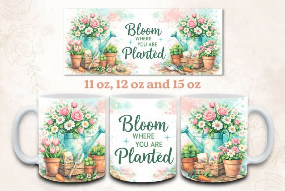 Download Bloom Where You Are Planted Mug Wrap PNG - Bloom Collection