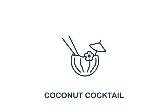 Download Coconut Cocktail Icon - Premium Bundle