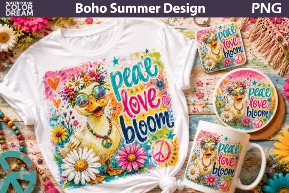 Download Peace Love Bloom Duck Art - Bloom Collection